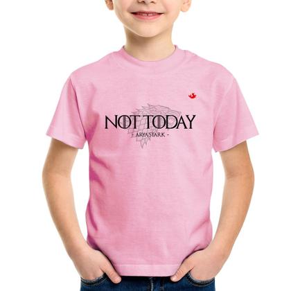 Imagem de Camiseta Infantil Not Today, Arya Stark - Foca na Moda