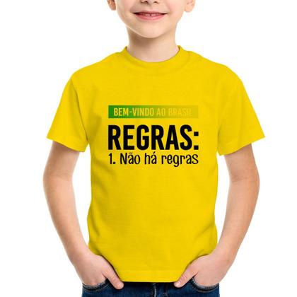Imagem de Camiseta Infantil Regras: Não há regras - Foca na Moda