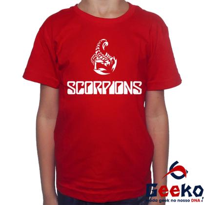 Imagem de Camiseta Infantil Scorpions 100% Algodão Rock Geeko