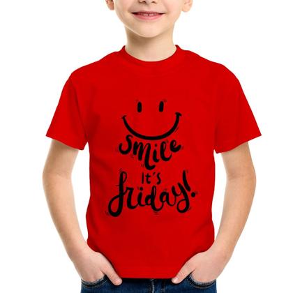 Imagem de Camiseta Infantil Smile, It's Friday! - Foca na Moda