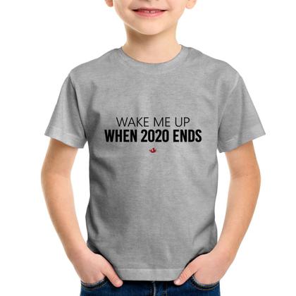 Imagem de Camiseta Infantil Wake me up when 2020 ends - Foca na Moda