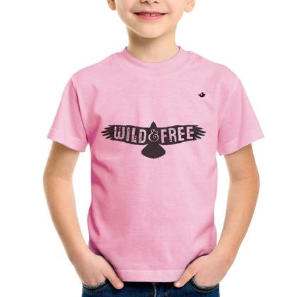 Imagem de Camiseta Infantil Wild and Free - Foca na Moda