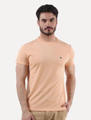 Imagem de Camiseta Lacoste Masculina Jersey Pima Cotton Salmão