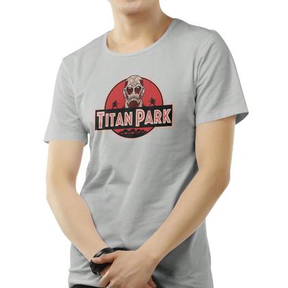 Imagem de Camiseta Masculina Estampada Attack Anime Manga Curta Algodão Premium e Conforto Fio 30 Penteado