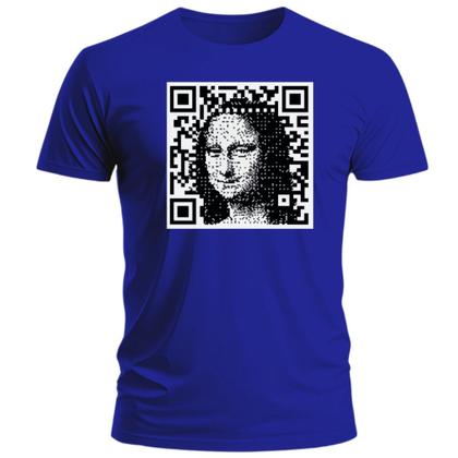 Imagem de Camiseta Mona Lisa QR Code Camisa 100% Algodão Unissex