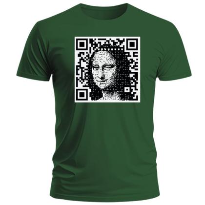 Imagem de Camiseta Mona Lisa QR Code Camisa 100% Algodão Unissex