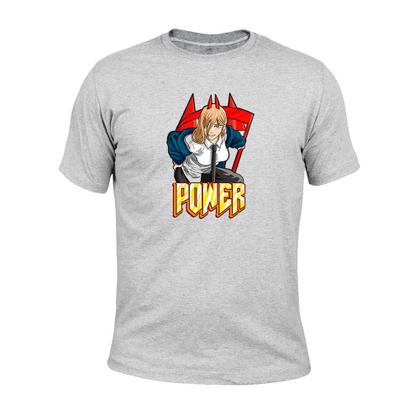 Imagem de Camiseta Plus Size Unissex Tecido Macio Estampada Power Lin