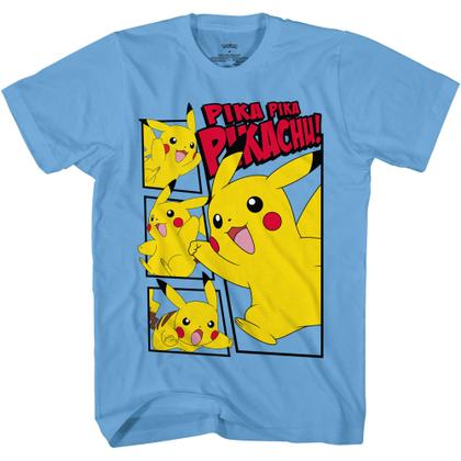 Imagem de Camiseta Pokémon Boys Pikachu Game Gotta Catch Em All Blue