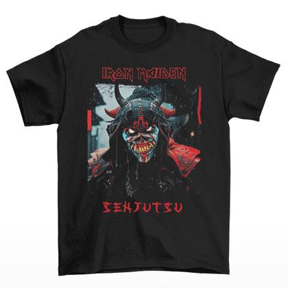 Imagem de Camiseta Premium em Algodão Banda de Rock Iron Maiden Senjutsu Unissex Camisa