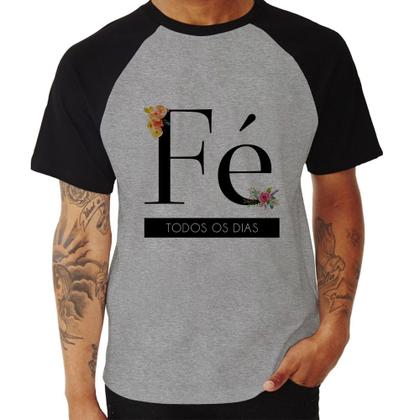 Imagem de Camiseta Raglan Fé todos os dias - Foca na Moda