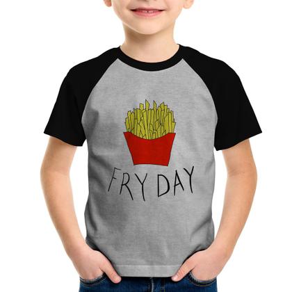 Imagem de Camiseta Raglan Infantil Fry Day - Foca na Moda