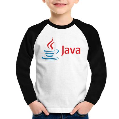 Imagem de Camiseta Raglan Infantil Java Manga Longa - Foca na Moda