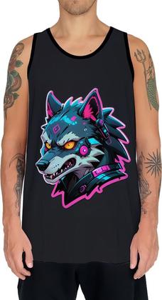 Imagem de Camiseta Regata Tshirt Animais Cyberpunk Lobos Matilha HD 2