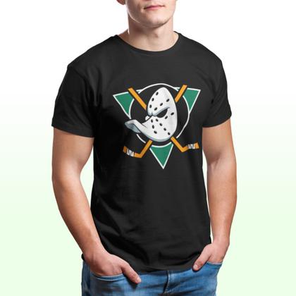 Imagem de Camiseta Super Patos Casual Camisa Time de Hóquei Mighty Ducks Gola Redonda 100% Algodão