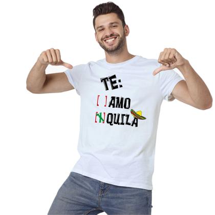 Imagem de Camiseta Te Amo Quila Camisa Personalizada Blusa Adulto Algodão com Poliéster