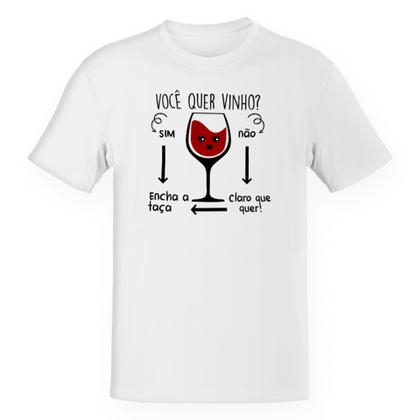 Imagem de Camiseta Unissex Você quer vinho