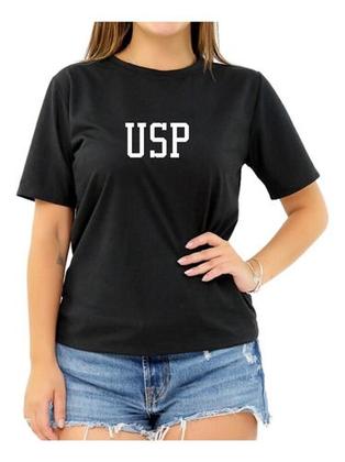 Imagem de Camiseta Usp Universidade De São Paulo Feminina Camisa