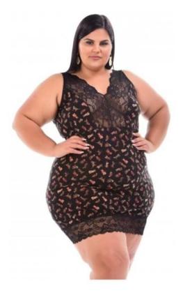 Imagem de Camisola Com Detalhe Renda Plus Size  