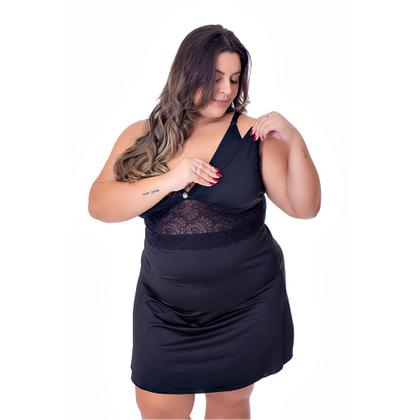 Imagem de Camisolas Amamentação Plus Size com Detalhe em Renda Saída Maternidade Grávida Gestante Lactante Yas