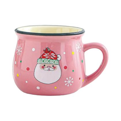 Imagem de Caneca de Cerâmica de Natal com Desenhos Animados - Ideal para Café ou Leite