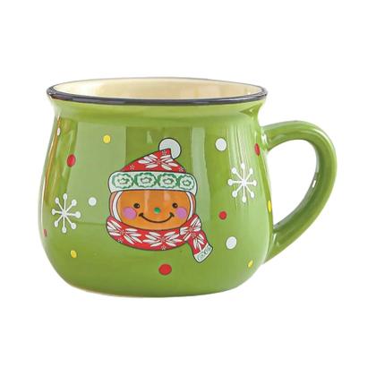 Imagem de Caneca de Cerâmica de Natal com Desenhos Animados - Ideal para Café ou Leite