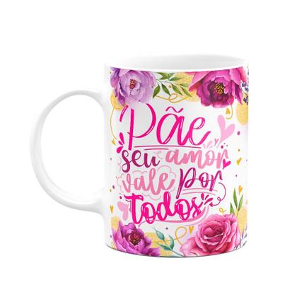 Imagem de Caneca Floral Mães - Pãe, seu amor vale por todos - M2