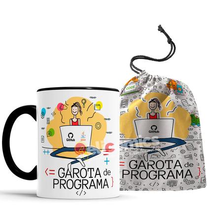 Imagem de Caneca Garota De Programa desenvolvedor com saquinho