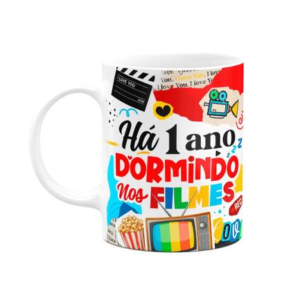 Imagem de Caneca Namorados - Há um ano dormindo nos filmes