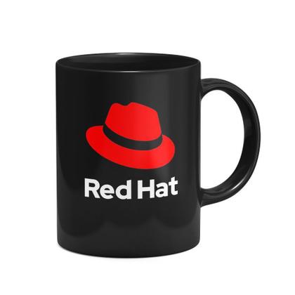 Imagem de Caneca Red Hat Linux Preta
