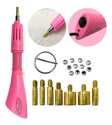 Imagem de Caneta Hotfix Aplicador Strass Meia Perola +7 Matriz Pontas