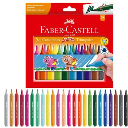 Imagem de Canetinha Hidrográfica Faber-Castell Jumbo COM 24 CORES