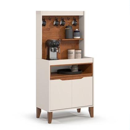 Imagem de Cantinho Do Café Flow Off White/Freijó - EJ Móveis