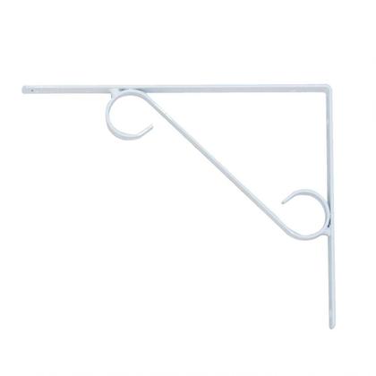 Imagem de Cantoneira Branca Suporte De Parede Prateleira Em S 15X10Cm