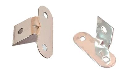 Imagem de Cantoneira Inox Fixar Moveis Marcenaria Gaveta Armario 100Pç