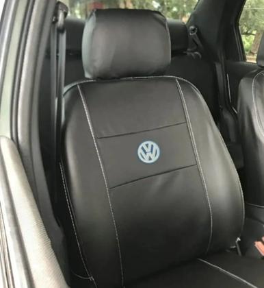 Imagem de capa banco carro 100% couro preto para saveiro 2010