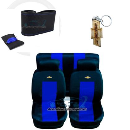 Imagem de capa banco carro couro azul+capa volante p agile 2009a13