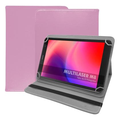 Imagem de Capa Capinha Tablet Multilaser M8 Tela 8 Polegadas Pasta Suporte Protetora Case Reforçada Premium