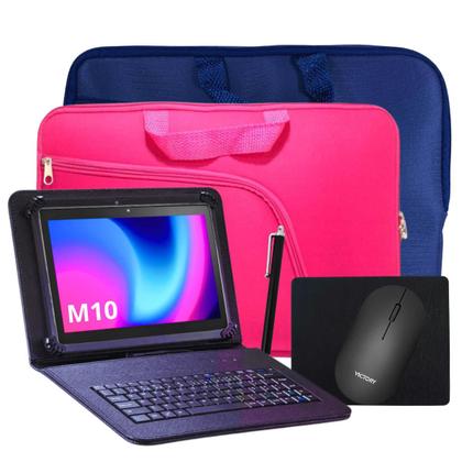 Imagem de Capa com teclado + Mouse Caneta Luva p/ Tablet M10 multilaser