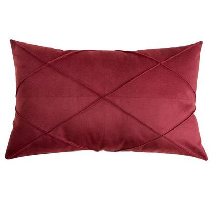 Imagem de Capa de Almofada Retangular Baguete Suede Drapeada 50x30 Várias Cores