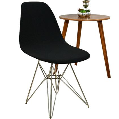 Imagem de Capa De Cadeira Peças Charles Eiffel Nordic Eames Luxo PRETA
