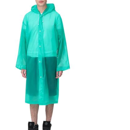 Imagem de Capa de Chuva Adulto Unissex: PVC Impermeável com Capuz e Botão de Pressão