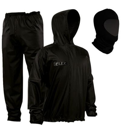 Imagem de Capa de Chuva Com Capuz Delta Basica PVC Motociclista Motoboy + Touca Balaclava