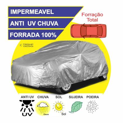 Imagem de Capa de Cobrir Carro P/ Nissan March 2020 Ant UV 100% Forrada Sol Chuva Poeira Maresia