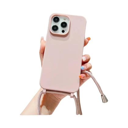 Imagem de Capa de Silicone Fosco com Cordão para iPhone - À Prova de Choque