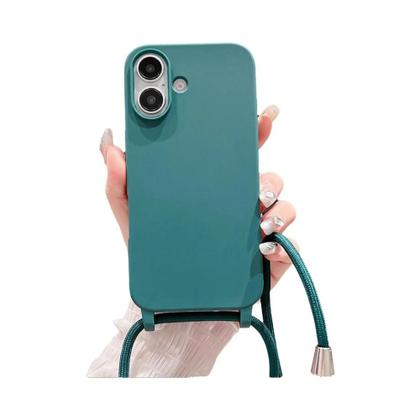 Imagem de Capa de Silicone Fosco com Cordão para iPhone - À Prova de Choque