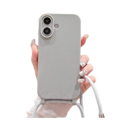 Imagem de Capa de Silicone Fosco com Cordão para iPhone - À Prova de Choque