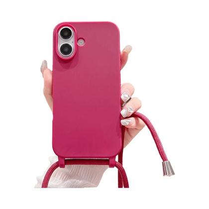 Imagem de Capa de Silicone Fosco com Cordão para iPhone - À Prova de Choque
