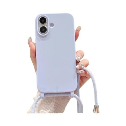 Imagem de Capa de Silicone Fosco com Cordão para iPhone - À Prova de Choque
