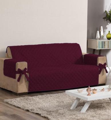 Imagem de Capa De Sofá Para 3 Lugares Avulsa Vinho Sala Melhor Preço