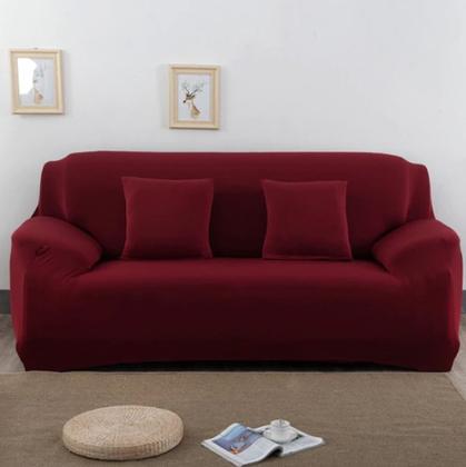 Imagem de Capa De Sofá Spandex + Fixadores (4,3,2,1 lugares) Cores Lisas, Pronta Entrega